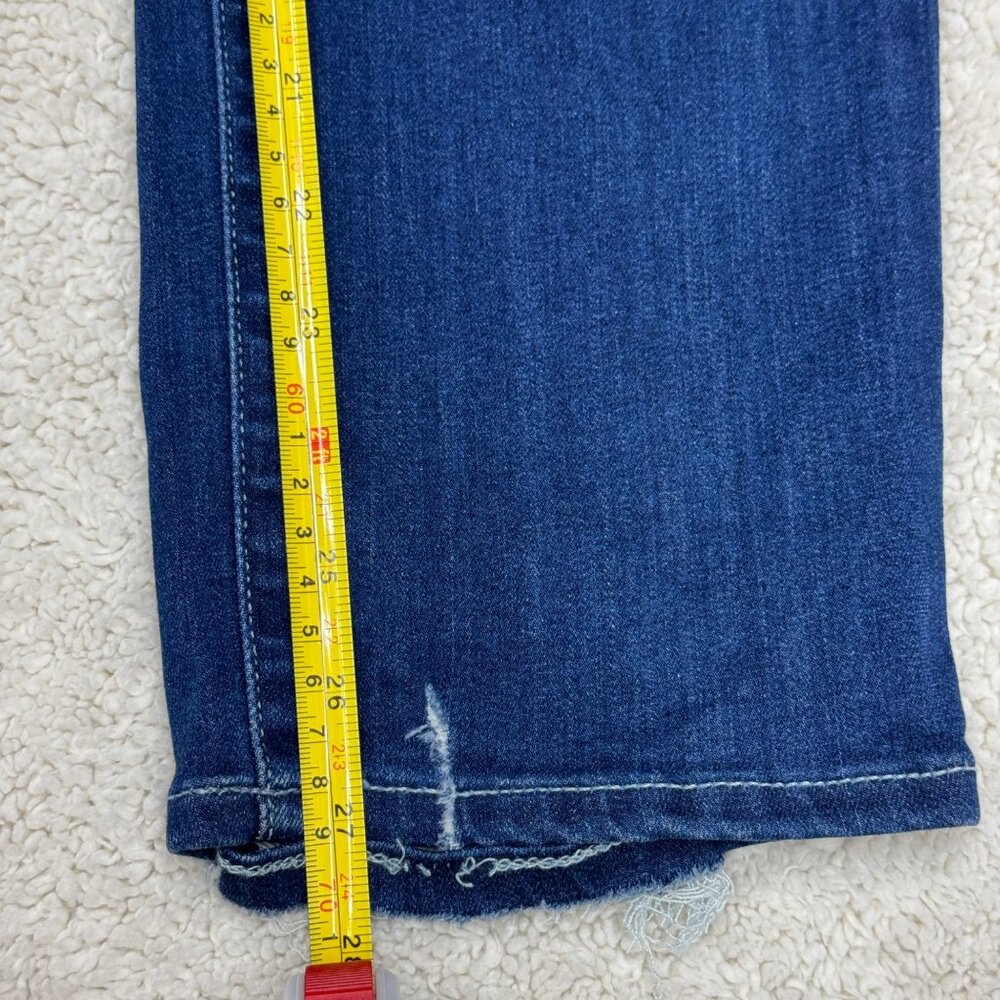 Paige Jacqueline Straight Jean Women's Blue Denim Pants, Size 27 - Picture 10 of 11